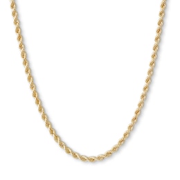 14K Hollow Gold Rope Chain - 26&quot;