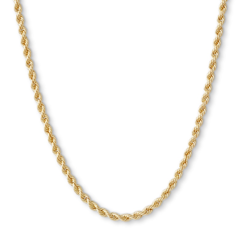 Main Image 1 of 14K Hollow Gold Rope Chain - 26&quot;