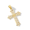 Thumbnail Image 3 of 14K Solid Gold Diamond-Cut Swirl Cross Charm