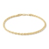 Thumbnail Image 0 of 14K Hollow Gold Rope Chain Bracelet - 8"