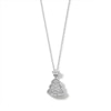 Thumbnail Image 1 of Sterling Silver 1/20 CT. T.W. Diamond Christmas Tree Pendant -18&quot;