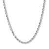 Thumbnail Image 1 of 10K Hollow White Gold Rope Chain - 20&quot;