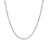 Thumbnail Image 0 of 10K Hollow White Gold Beveled Curb Chain - 24"