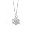 Thumbnail Image 0 of Sterling Silver 1/20 CT. T.W. Diamond Snowflake Pendant - 18"