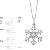 Thumbnail Image 2 of Sterling Silver 1/20 CT. T.W. Diamond Snowflake Pendant - 18"