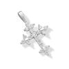 Thumbnail Image 3 of 10K Solid White Gold CZ Cross Charm