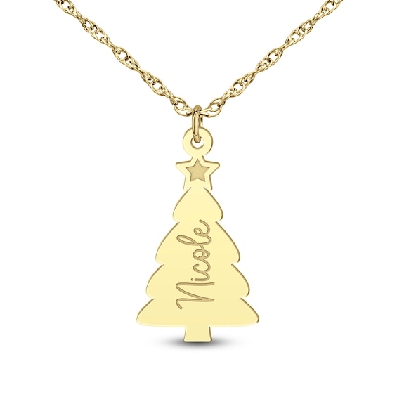 Holiday Tree Pendant Necklace