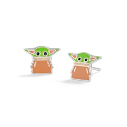 Child's Sterling Silver Enamel ©Disney Star Wars Yoda Studs