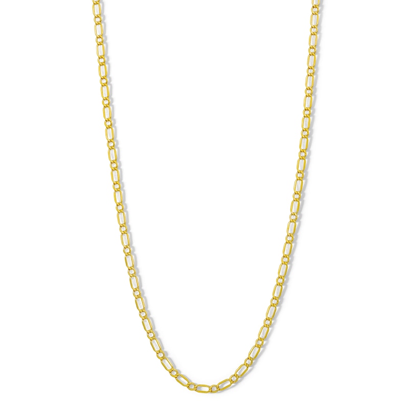 Main Image 1 of 10K Hollow Gold Figaro Chain - 20&quot;