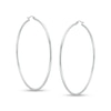 Thumbnail Image 1 of 10K Hollow White Gold 70mm Hoops