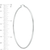 Thumbnail Image 2 of 10K Hollow White Gold 70mm Hoops