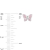 Thumbnail Image 2 of Child's Sterling Silver Pink Enamel Butterfly Studs