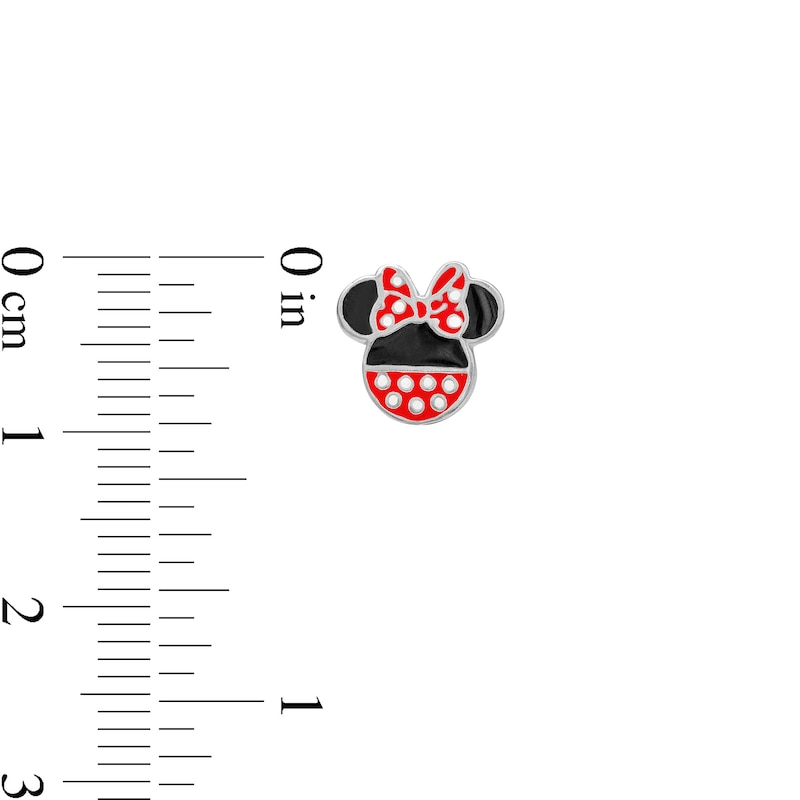 Main Image 2 of Child's Sterling Silver Enamel ©Disney Minnie Mouse Studs