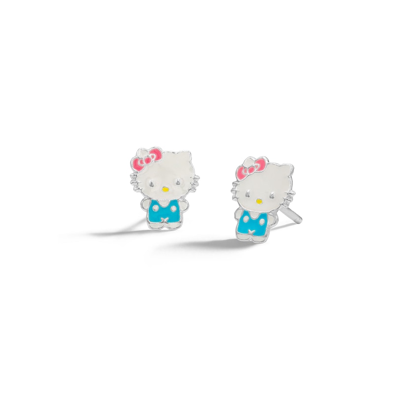 Main Image 1 of Child's Sterling Silver Enamel Hello Kitty® Studs