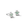 Thumbnail Image 1 of Child's Sterling Silver Green CZ Turtle Studs