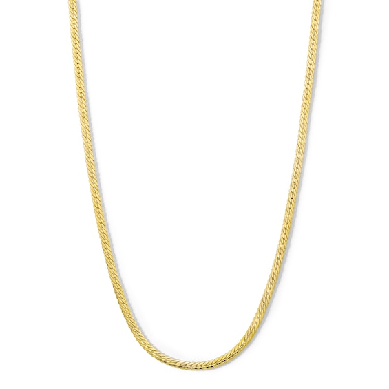 ​​​​​​​10K Hollow Gold Tight Curb Chain - 20"