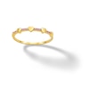 Thumbnail Image 0 of 10K Solid Gold CZ Pink Heart Band Ring