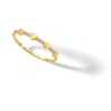 Thumbnail Image 2 of 10K Solid Gold CZ Pink Heart Band Ring