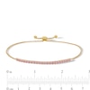 Thumbnail Image 3 of 10K Solid Gold Pink CZ Bolo Bracelet