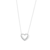 Thumbnail Image 1 of ​​​​​​​Sterling Silver CZ Open Heart Pendant Necklace