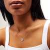Thumbnail Image 1 of ​​​​​​​Sterling Silver CZ Baguette Heart Pendant Necklace