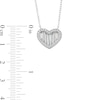Thumbnail Image 3 of ​​​​​​​Sterling Silver CZ Baguette Heart Pendant Necklace