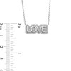 Thumbnail Image 4 of Sterling Silver Diamond Accent &quot;LOVE&quot; Necklace