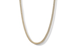 10K Hollow Gold Diamond-Cut Franco Chain Made in Italy - 22&quot;