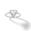 Thumbnail Image 1 of ​​​​​​​Sterling Silver CZ Polished Heart Ring