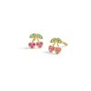 Thumbnail Image 1 of Child's 10K Solid Gold CZ and Synthetic Ruby Cherry Studs