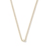 Thumbnail Image 1 of 10K Hollow Gold CZ Bezel Set Thin Curb Chain - 18&quot;