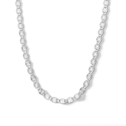 Sterling Silver Diamond-Cut Mirror Valentino Chain Made in Italy - 20&quot;