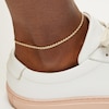 Thumbnail Image 2 of ​​​​​​​10K Hollow Gold Mariner Chain Anklet Made in Italy - 9&quot;