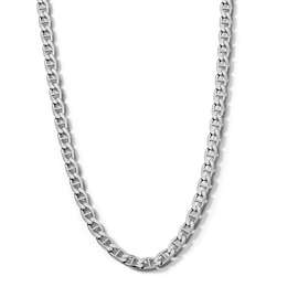 Sterling Silver Diamond Cut Mariner Chain Made in Italy - 22&quot;