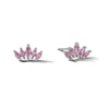 Thumbnail Image 1 of Sterling Silver CZ Pink Five-Stone Marquise Studs