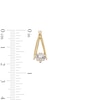 Thumbnail Image 3 of ​​​​​​​10K Solid Gold CZ Heart Double Hoops