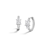 Thumbnail Image 1 of Sterling Silver CZ Round and Square Huggies