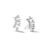 Thumbnail Image 1 of Sterling Silver CZ Baguette Fan Studs