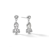 Thumbnail Image 0 of Sterling Silver CZ Marquise and Round Dangle Earrings