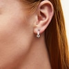 Thumbnail Image 1 of Sterling Silver CZ Marquise and Round Dangle Earrings