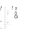 Thumbnail Image 2 of Sterling Silver CZ Marquise and Round Dangle Earrings