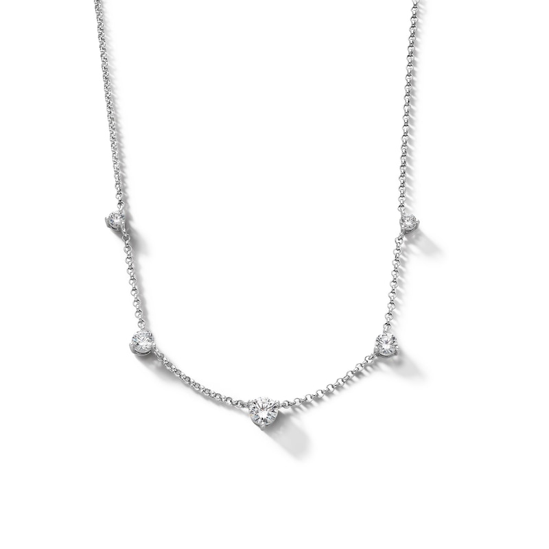 Main Image 1 of Sterling Silver CZ By the Yard Necklace