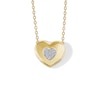 Thumbnail Image 1 of 14K Gold Plated Diamond Accent Heart Necklace