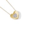 Thumbnail Image 2 of 14K Gold Plated Diamond Accent Heart Necklace