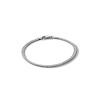 Thumbnail Image 1 of ​​​​​​​Sterling Silver Diamond-Cut Curb Chain Bracelet Made in Italy - 7.5&quot;