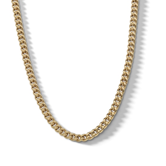 10K Hollow Gold Curb Chain Made in Italy - 20"