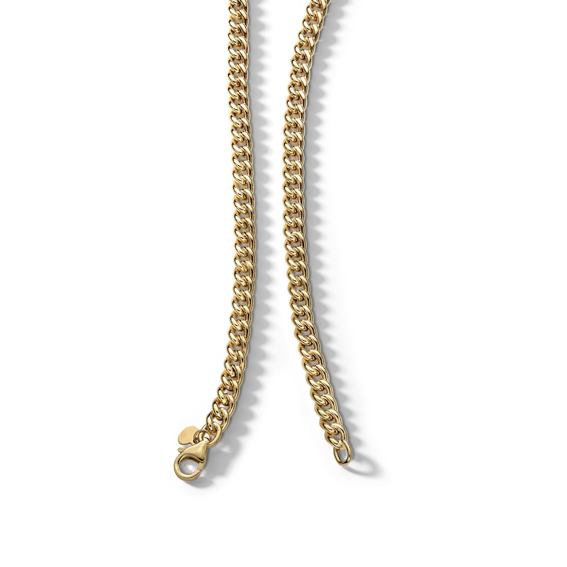 Main Image 3 of 10K Hollow Gold Curb Chain Made in Italy - 20&quot;