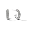 Thumbnail Image 1 of ​​​​​​​Sterling Silver CZ Pavé Mini Hoops