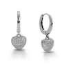 Thumbnail Image 0 of Sterling Silver CZ Heart Dangle Huggies