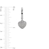 Thumbnail Image 2 of Sterling Silver CZ Heart Dangle Huggies